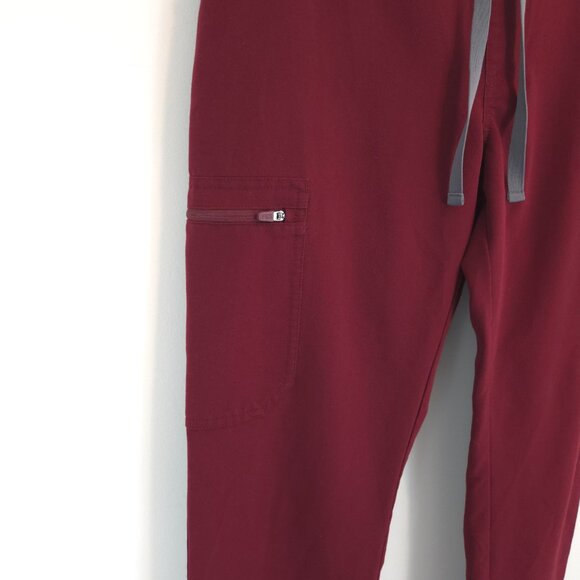 Figs Women's Yola Skinny Scrub Pants In Burgundy - Picture 3 of 16